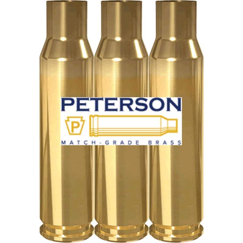 PETERSON MATCH CASINGS 6MM DASHER BRASS CARTRIDGE CASES – BOX OF 50
