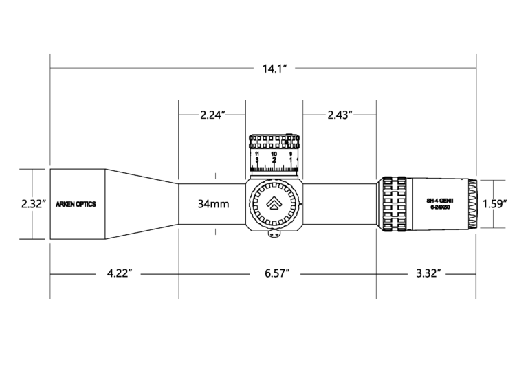 SH-4J | 6-24X50 FFP | VPR ILLUMINATED RETICLE WITH ZERO STOP - 34mm Tube