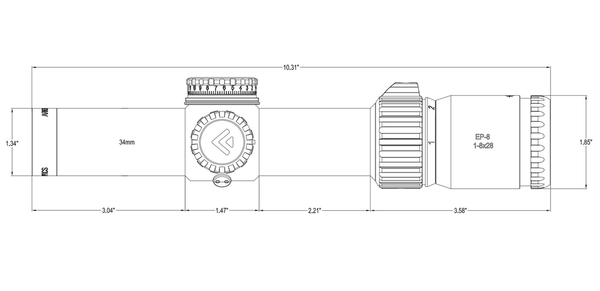 EP-8 | 1-8x28 FFP | LPVO - MOA - 34mm Tube