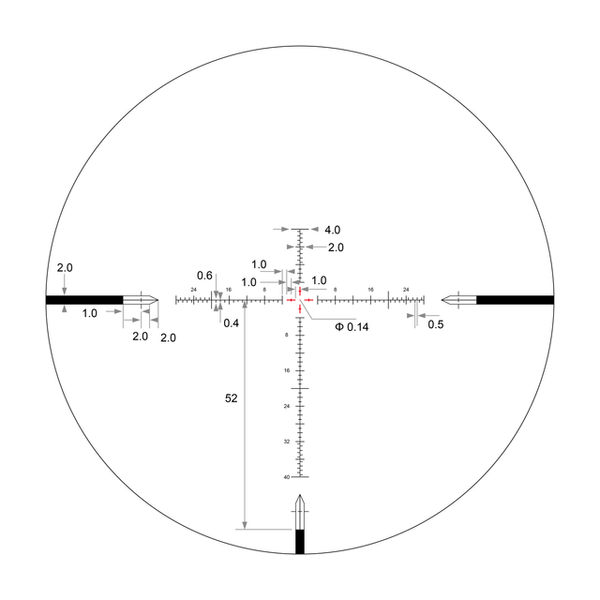 EPL-4 | 4-16×44 FFP | VHR ILLUMINATED RETICLE WITH ZERO STOP – 30mm Tube