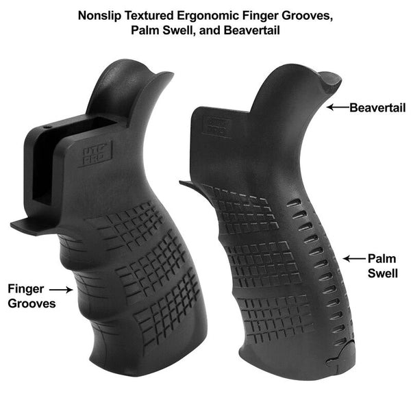 UTG PRO AR15 AMBIDEXTROUS PISTOL GRIP, BLACK