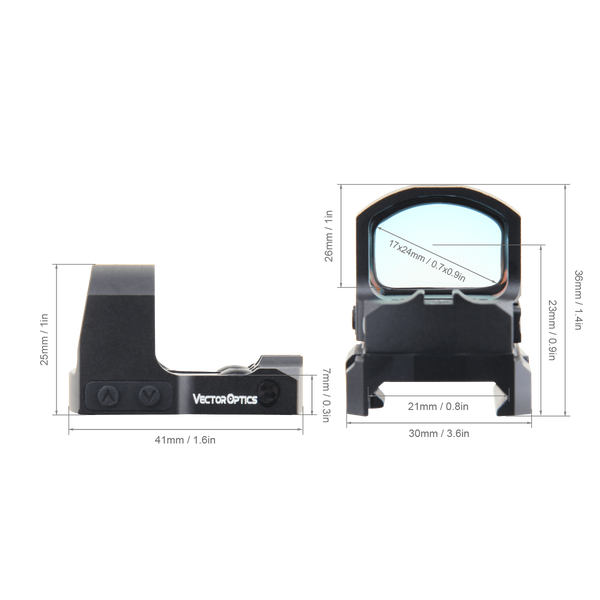 Frenzy-S 1x17x24 SAS Battery Side Loading Red Dot Sight