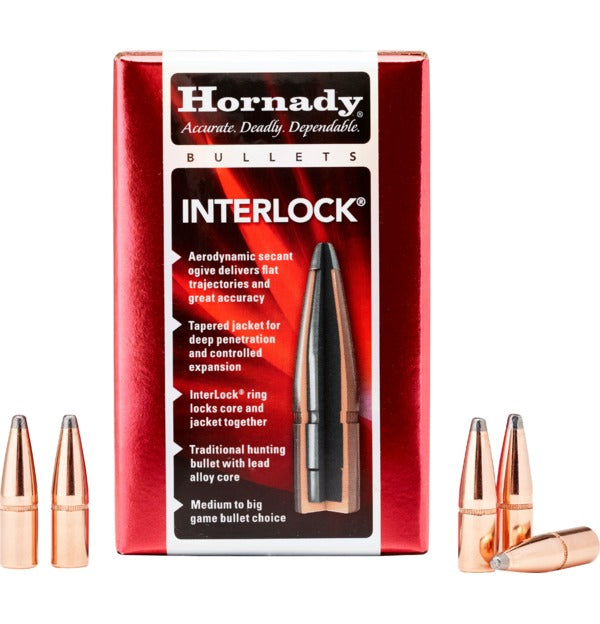 iNTERLOCK BULLETS .30 CAL .308 180GR SP PER 100